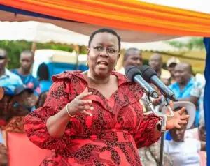 Ruth Odinga addressing concerns about the Chemelil Sugar Academy attack and sugar sector disputes in Kisumu